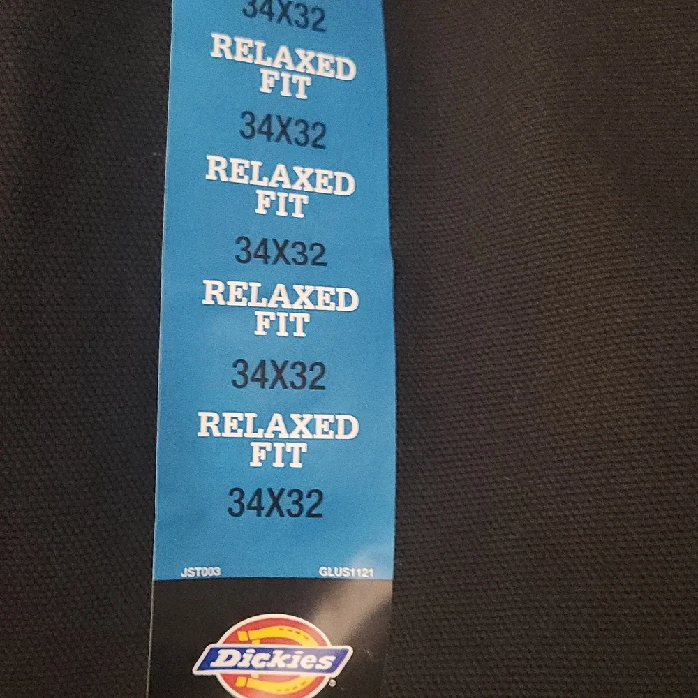 Dickie's Relaxed Fit Heavyweight Duck Carpenter Pants Rinsed Black 34x32 NWT - Picture 10 of 10